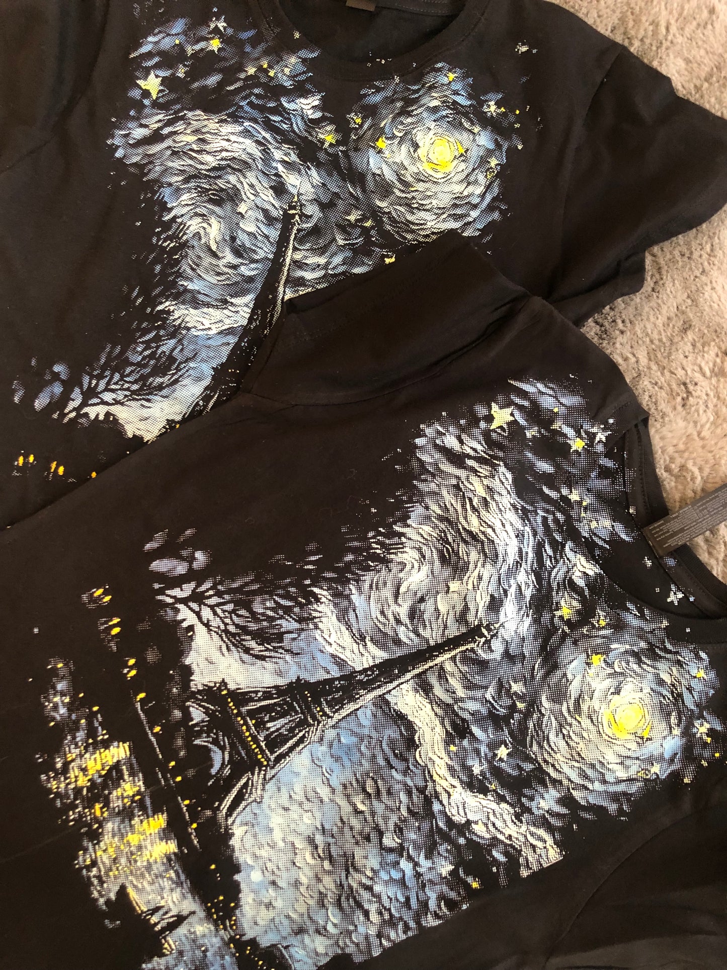 PLAYERA CON DISEÑO INSPIRADO EN VAN GOGH EN SEMITONOS